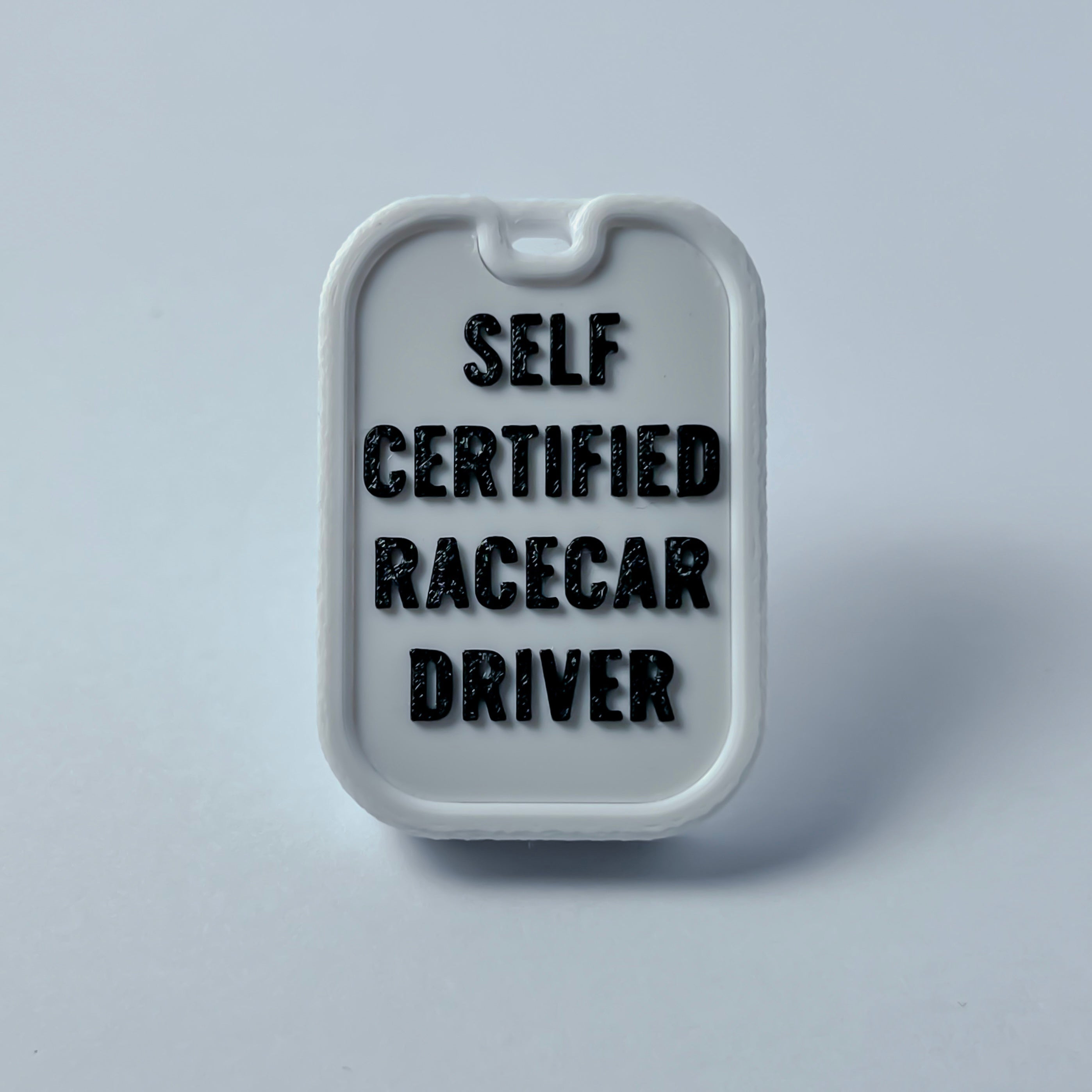 NFC raktų pakabukas "Self certified racecar driver"